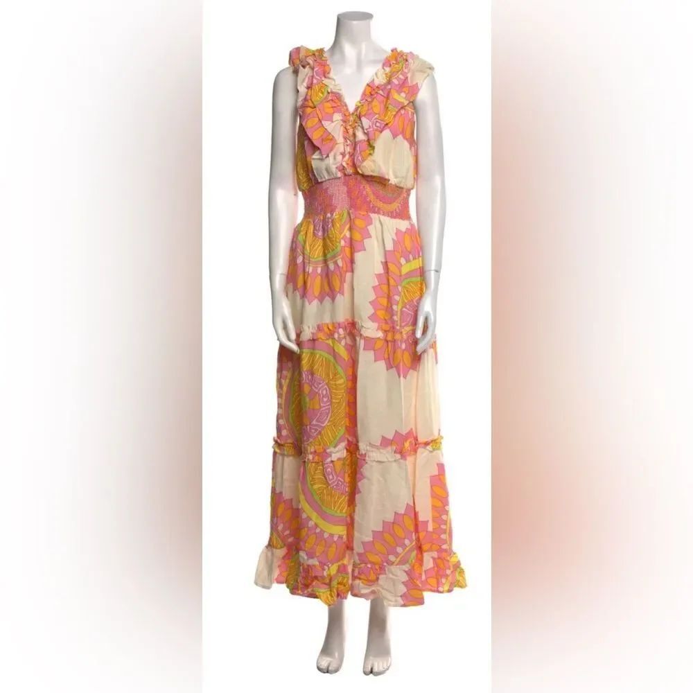 Love the Label Linen Midi Length Dress Size: XS